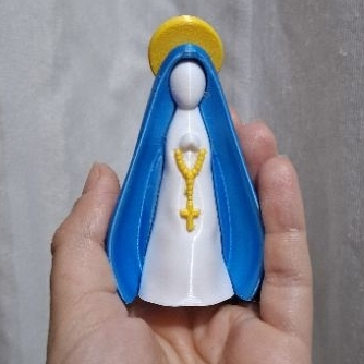 Santinha Nossa Senhora Aparecida, lembrança católico, lembrancinha,  imagem miniatura 8cm.
