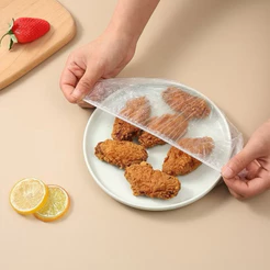 Kit com 100/200 Tampas de Plástico Descartável Alimentos
