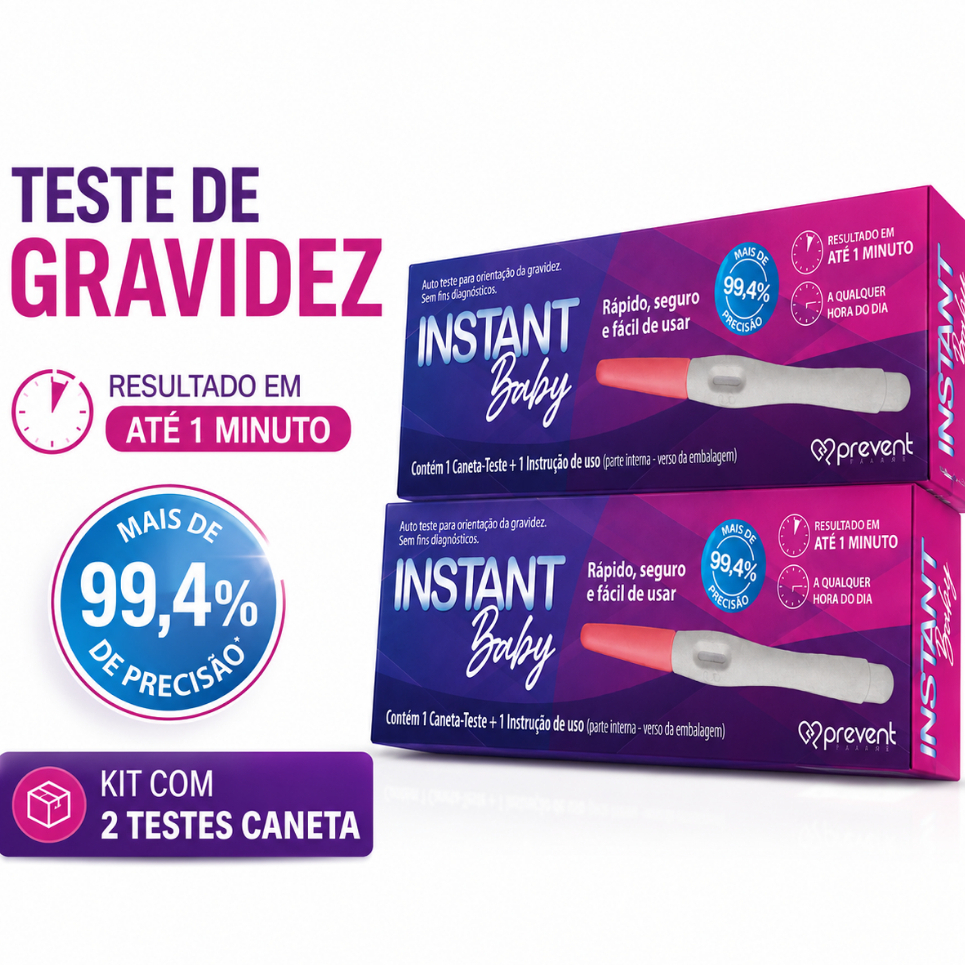 KIT 2 Teste de Gravidez Caneta 99,4% Precisão