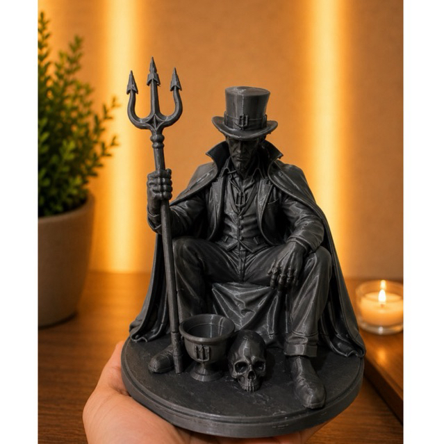 Imagem Decorativa – Exu Caveira Sentado | Impressão 3D | Estátua Colecionável