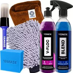 Kit Lavagem Automotiva Vonixx V-Floc Cera Blend Shampoo Pincel Luva e Toalha