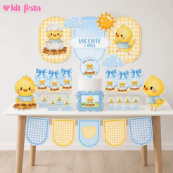KitFesta-100 ITENS- NOSSO PINTINHO Personalizado Só um Bolinho|Mesversário Aniversário |Decoração