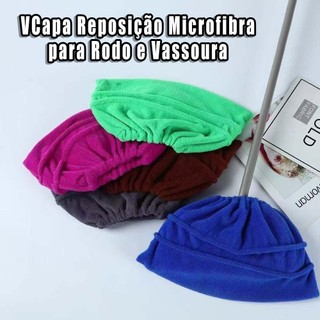 3 Peças Capa Microfibra chão Reutilizável para Rodo e Vassoura Limpeza Cozinha/Móveis Cantos de Paredes