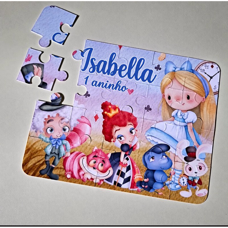 Kit com 10,20,30 ou 40 unid. de Quebra-Cabeça Personalizado – Lembrancinha de Aniversário - Fazemos o tema escolhido