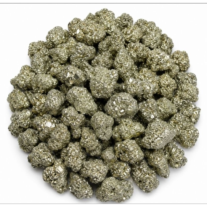 Pedra Pirita 1kg Á Granel Pequenas Prosperidade-Sucesso Tamanho Médio Cada Pedra 3cm