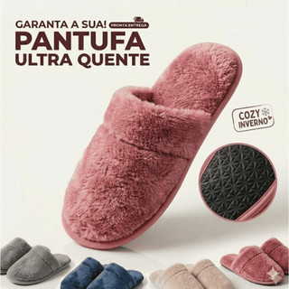 Pantufa Feminina Masculina Unissex Peluciado Antiderrapante Chinelo Confortável Pantufas