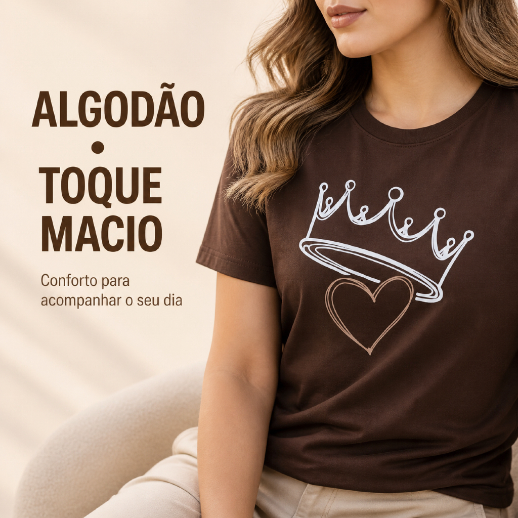 Blusa Feminina Estilosa T-shirt Estampa Evangelica Moda Cristã Look Moderno 100% Algodão