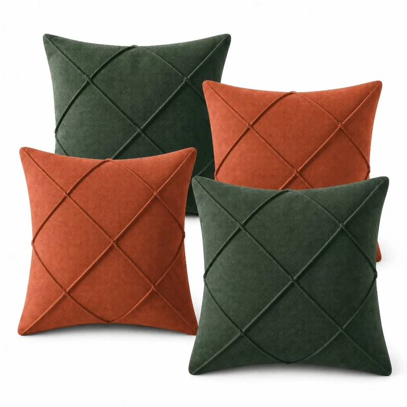 Kit 4 Capas de Almofada 40x40 Suede Luxo Decorativa para Sofá — foto 3