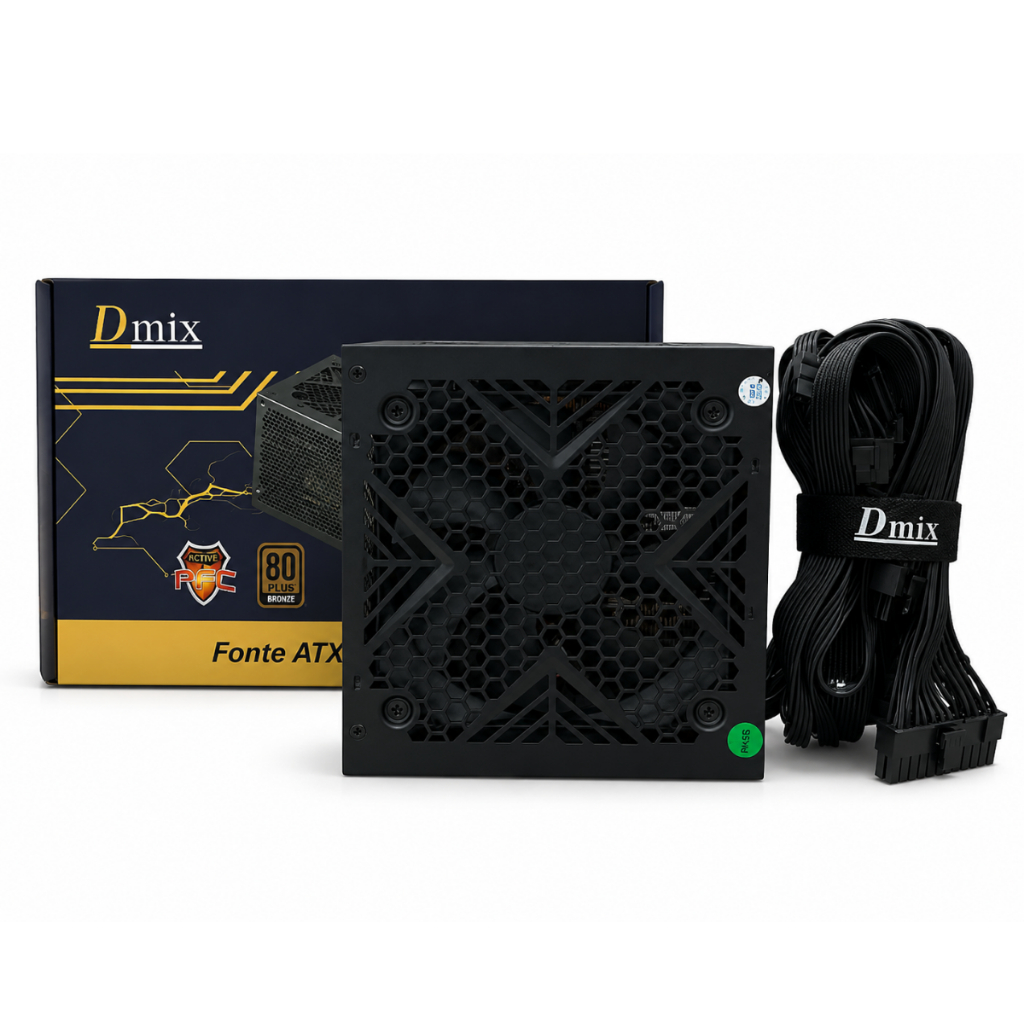 Fonte Atx 500w 600w 700w Reais Bivolt Automática ou Chaveada
