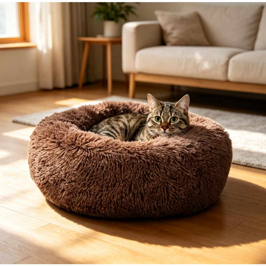 Cama aconchegante para cachorro e gato, cama macia de pelúcia, várias cores disponíveis para pet dormir confortavelmente