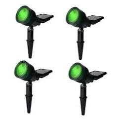 Kit 04 Luminária Solar Espeto Para Jardim 10 Lumens Ecoforce Cor Verde Voltagem