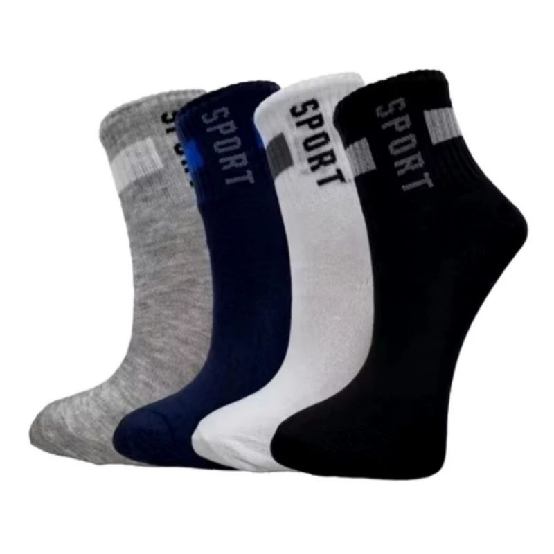 Meia Masculina Cano Médio Kit com 3,6 ou 12 Pares Sport Algodão Academia Casual Confortável — imagem 2 de 2