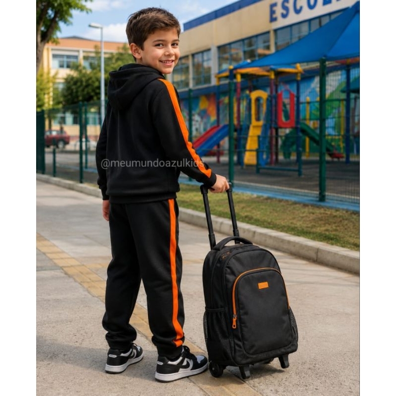 Conjunto Infantil Masculino Moletom, moletom algodão Menino Roupa Infantil Confortável  com cordão de regulagem.