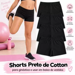 Shorts Infantil Curto em Cotton Menina | 2 a 12 Anos –Ideal para usar em baixo de Vestidos e Saias