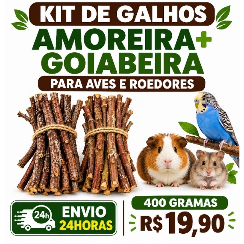 KIT GALHOS AMOREIRA+ GOIABEIRA