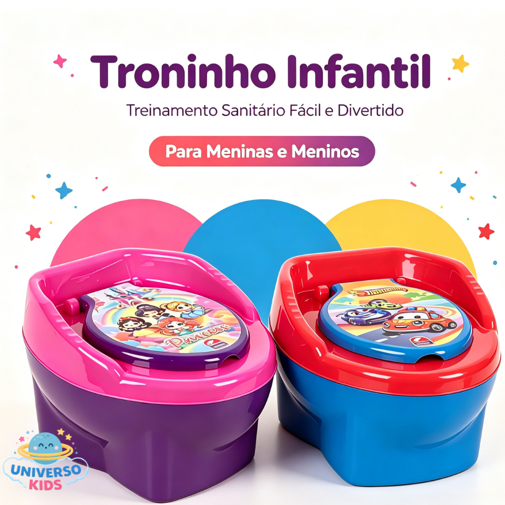 Troninho Sanitário Infantil 3 em 1 Menina e Menino Com Redutor De Assento