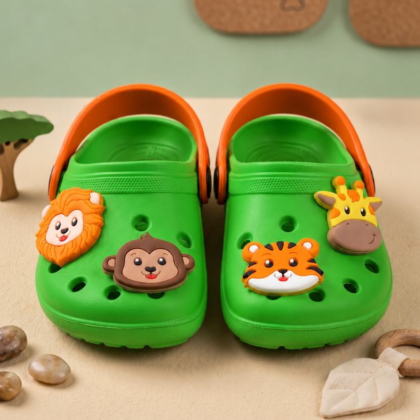 Sandália infantil MeninO Chinelo Safari Animais confortável leve Macio Colorido Antiderrapante