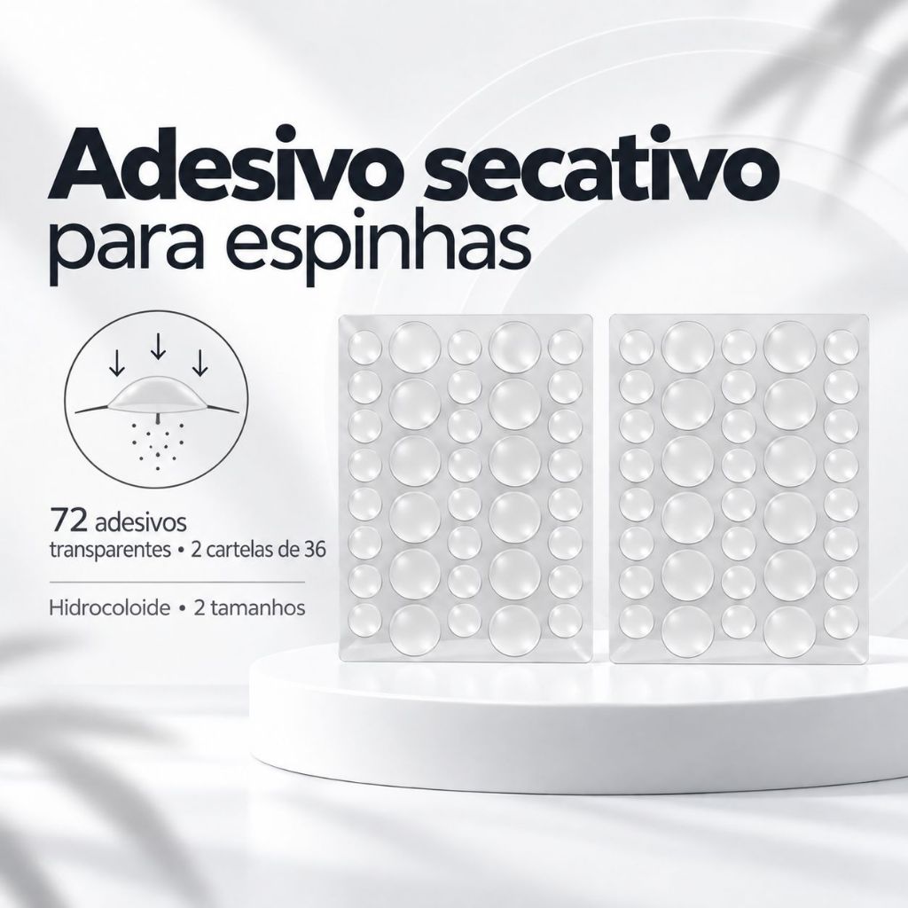 Adesivo Hidrocoloide para Espinha Acne Patch 72 ou 144 Unidades 2 Tamanhos