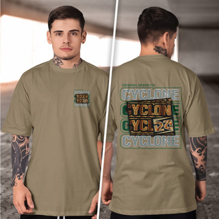 Camisetas Masculina arrojado da Cyclone 100% Algodão Gola Redonda Fio 30.1 moda 2026