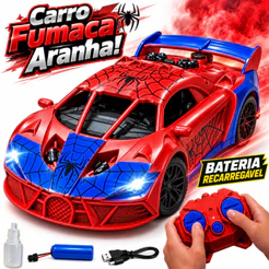 Carrinho Controle Remoto Infantil Led Solta Fumaça Bateria Recarregável Esportivo Rápido