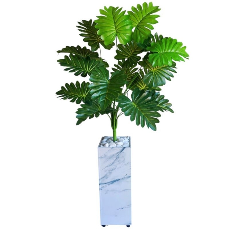 Planta ArtificiaL Folhagem Decoração Ornamental E Vaso Decorativo