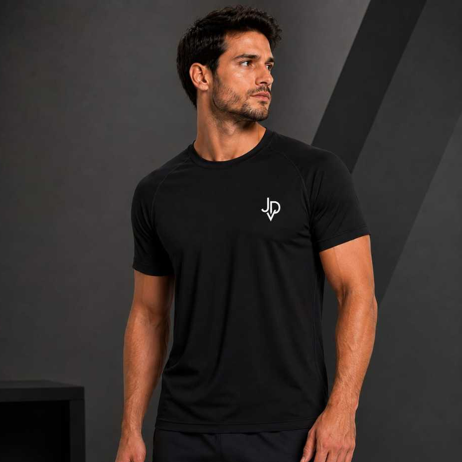 Camiseta Masculina Para Academia Treino UV 50+ Anti Odor 100% Poliamida Respirável Com Proteção