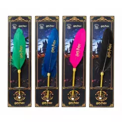 Caneta Harry Potter de Pena Personalizada IMPORTADA Esferografica Kawaii Papelaria Material Escolar