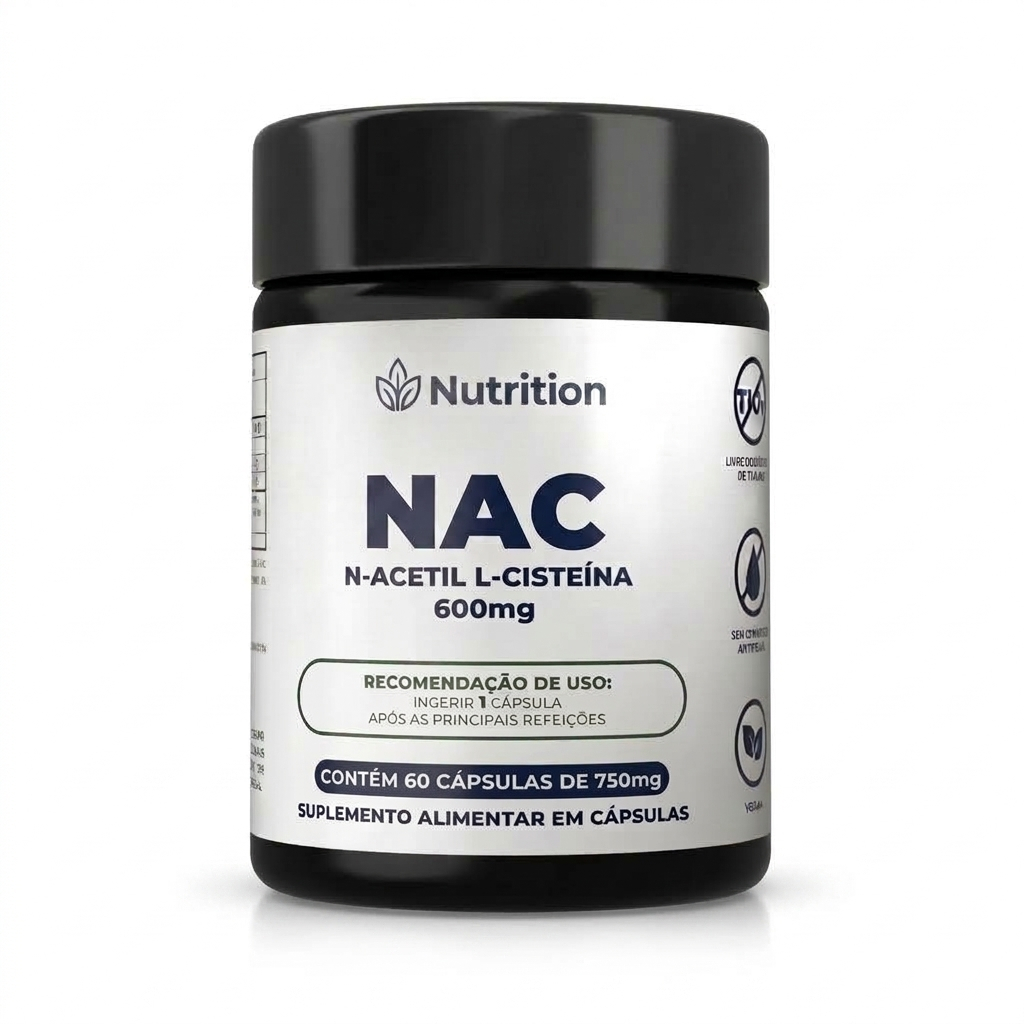 NAC N-Acetil L-Cisteína 600mg - Original 60 Caps 120 caps 180 caps
