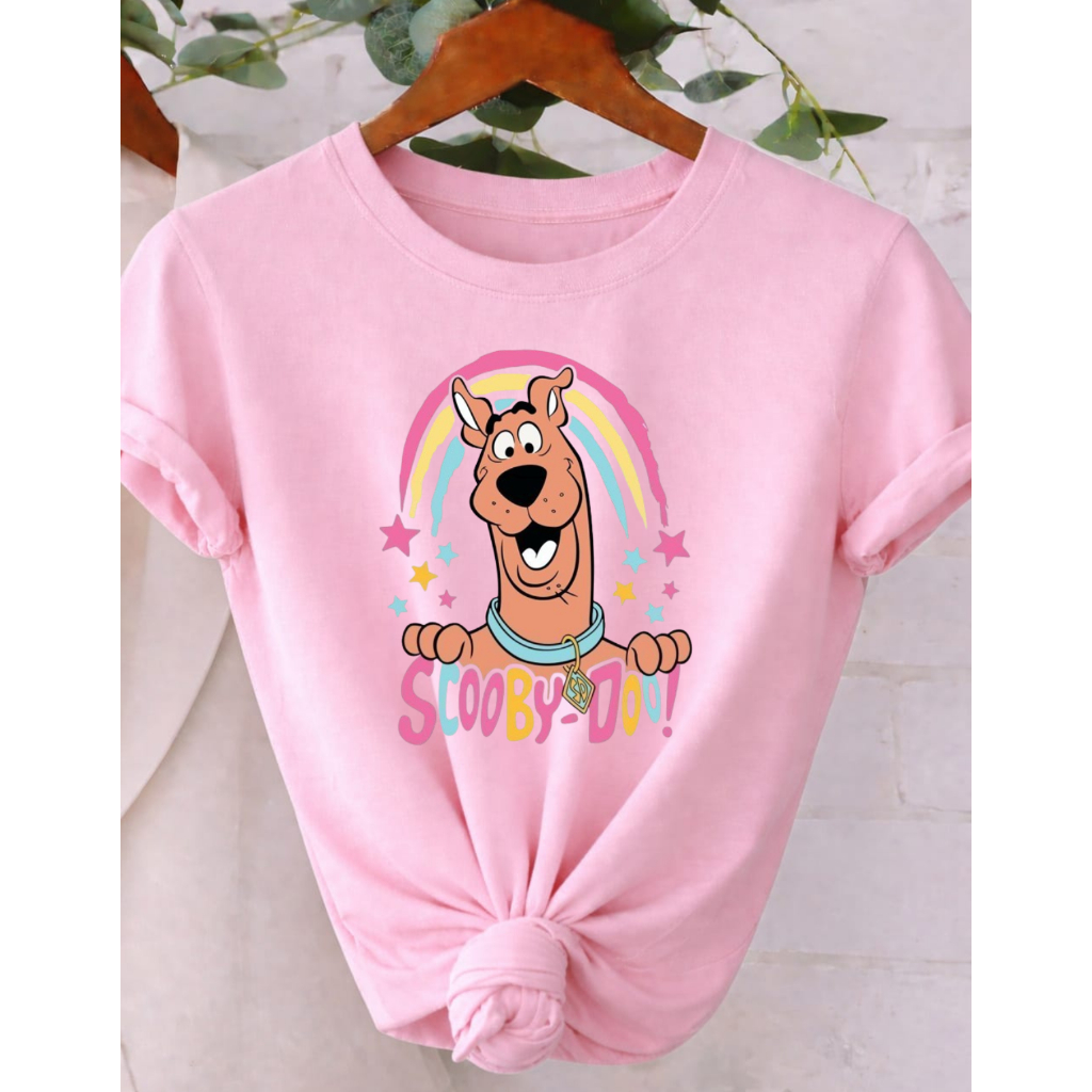 Camiseta Feminina T-Shirt 100% Algodão Estampada Cachorro Scooby-Doo estilosa e despojada