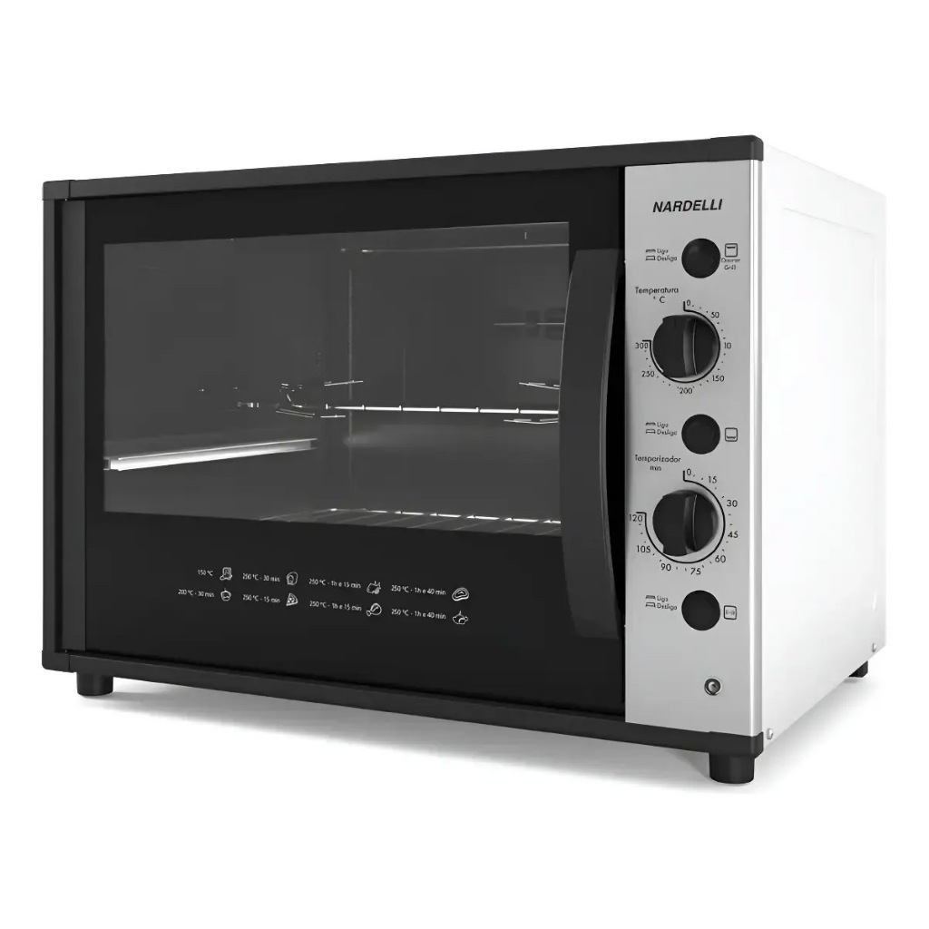 Forno Elétrico Bancada Nardelli  60L C/ Espeto Giratório  Smart60 Luxo