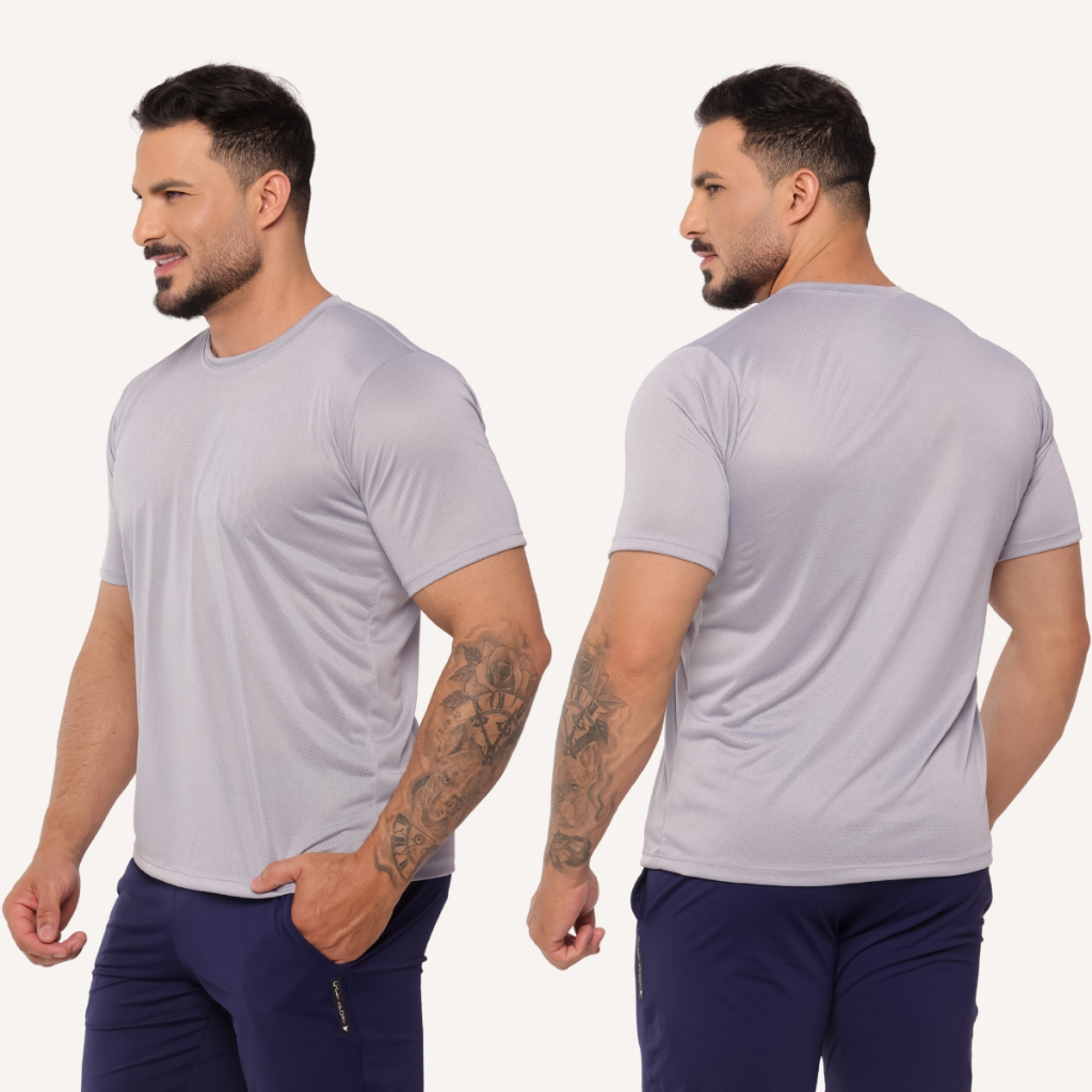 Kit 4 Camisetas Masculina Dry Fit Termica UV Corrida Treino Esportes M ao XG — imagem 2 de 2