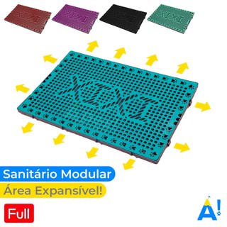 Sanitário canino Pet Modular Xixi Tapete Higiênico Cachorro Grade Expansível Encaixe Grande
