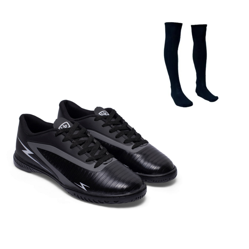 Chuteira Futsal Striker Adulto Costurada Quadra Salão Original Uzze Sport Meião