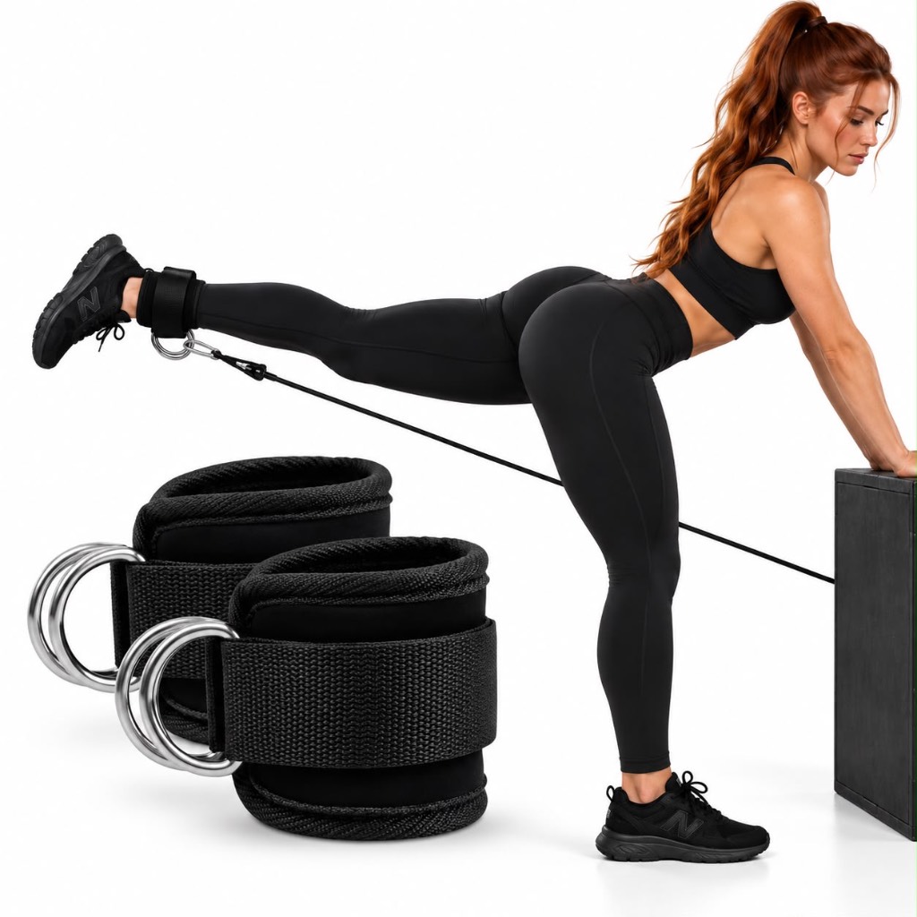 Polia Baixa Tornozeleira Cross Over Puxador Glúteo Academia Musculação Funcional Fitness PAR