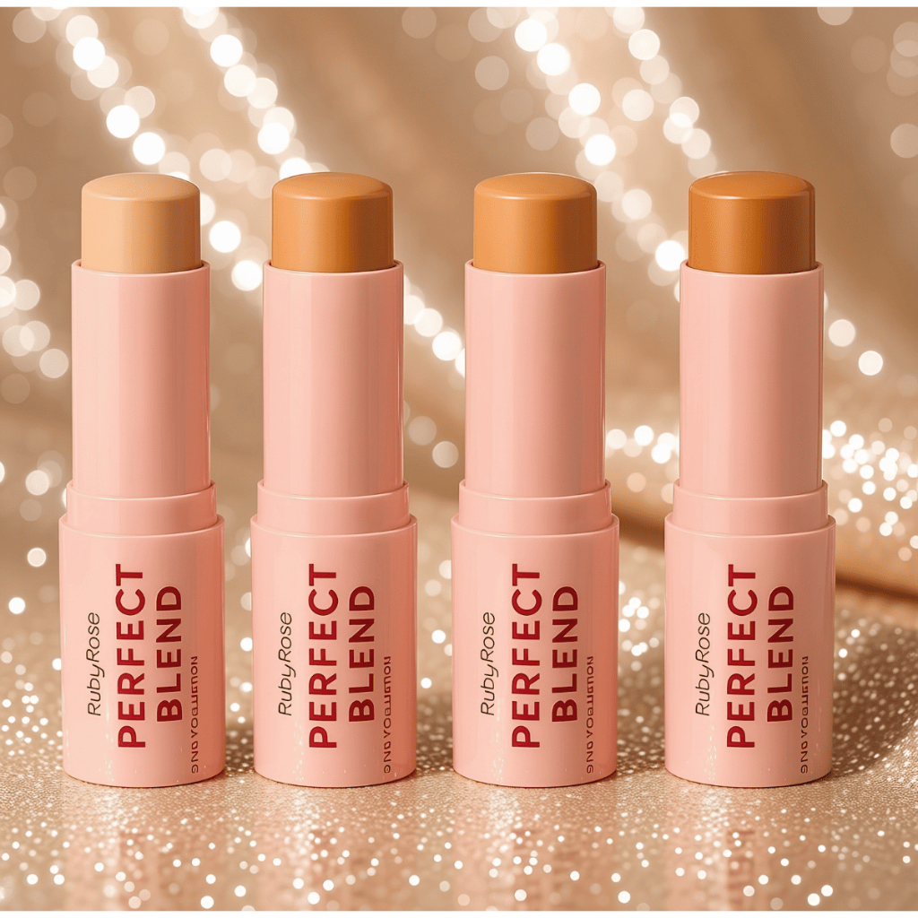 Base Em Bastão Stick Ruby Rose Perfect Blend 6,68g com Cobertura Uniforme