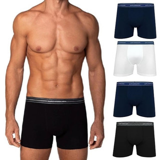 Kit 4 Cuecas Boxer Lupo Algodão Original Masculina Confortável Cotton Adulto Cueca Box Respirável