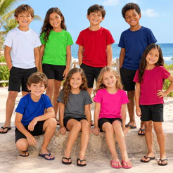 Kit 3 Camisetas Infantil Dry Fit Proteção UV 50+ Manga Curta Esportiva Escolar Menino Menina Calor