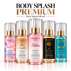 Body Splash Secret’s Parfum 100ml Alta Fixação Perfume Corporal Premium Várias Fragrâncias