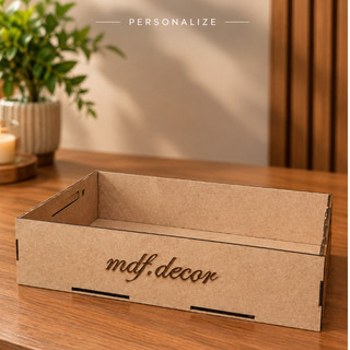 Bandeja Organizadora de MDF Personalizada com Nome | Caixa Decorativa