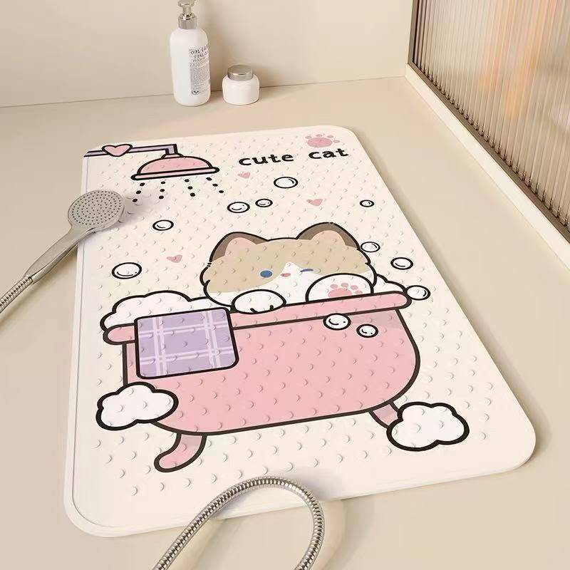 Tapete antiderrapante para banheiro, tapete para chuveiro, tapete de banho infantil, tapete de PVC antider impermeável