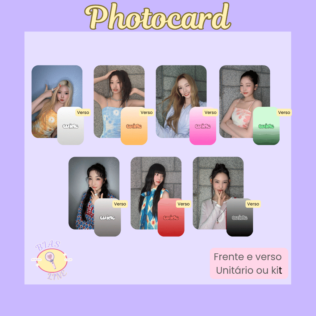 Photocard Fanmade Tuide - Sun Kiss | K-pop | Papel Fotográfico Laminado | Unidade ou Set