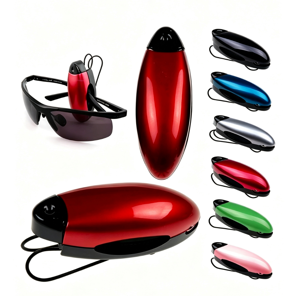 Kit 2 Porta Óculos Veicular Suporte Quebra Sol Para Óculos -Escolha a Quantidade - COR SORTEADA - BR