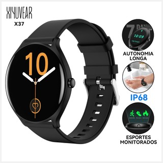 2026 Smartwatch X37 Bateria de 7 Dias de Uso, IP68, Monitoramento de Sono e Atividades, Tela 1.38”
