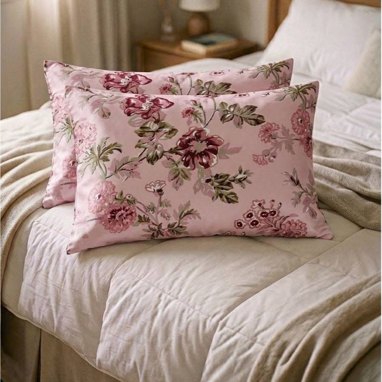 Fronha Estampada Kit 2 50cm X 70cm Micropercal Toque Algodão 400 Fios Envio Rapido Oferta