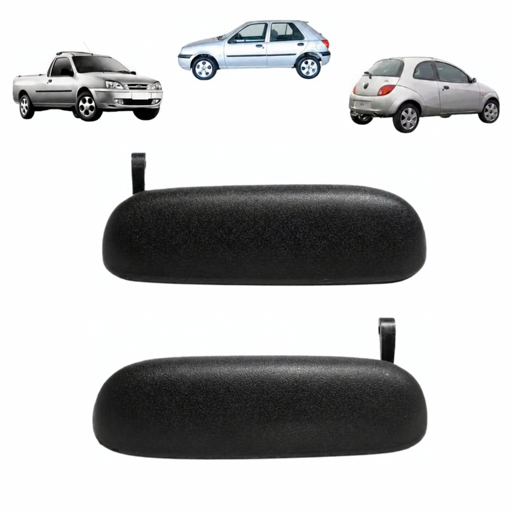 Par Maçaneta Externa Puxador Porta Ford Ka Courier Fiesta