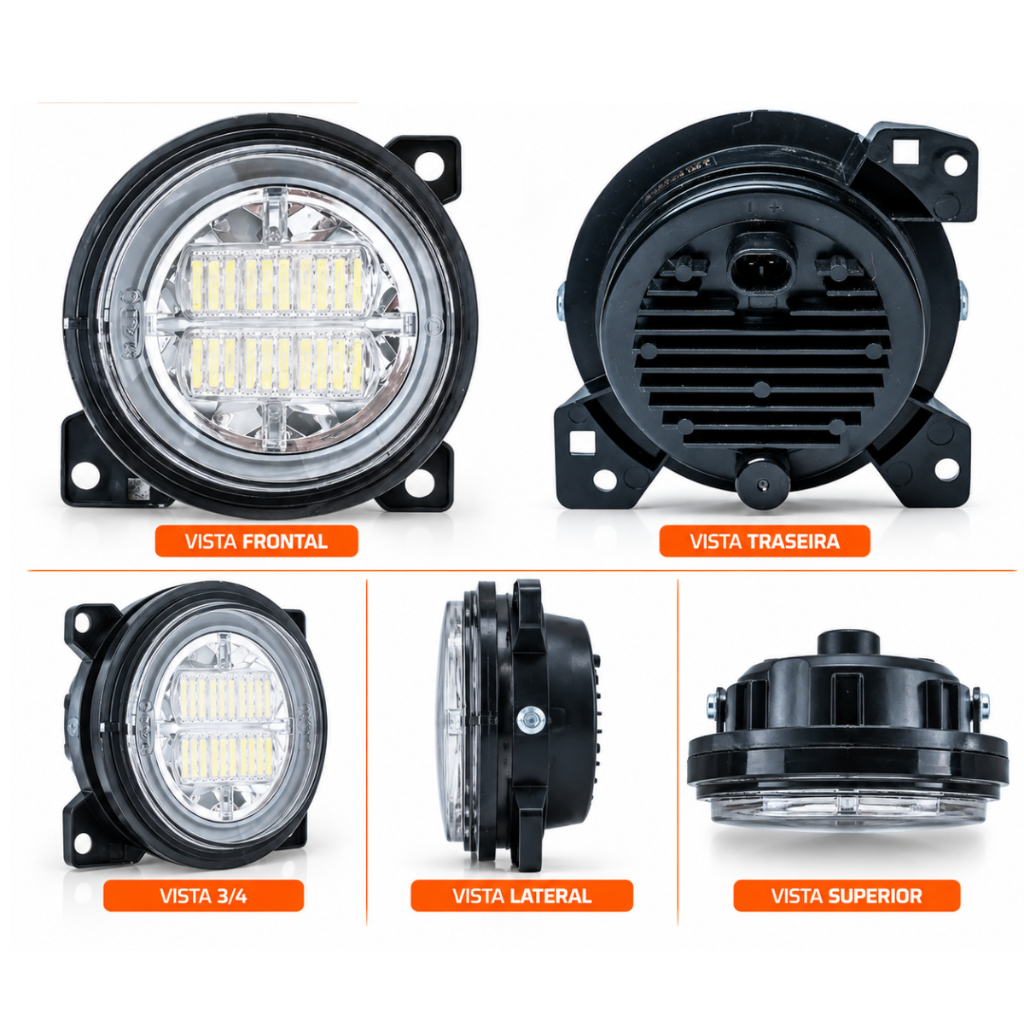 Farol Auxiliar Neblina Milha Led Scania Série 5 PGR  L/E — foto 4