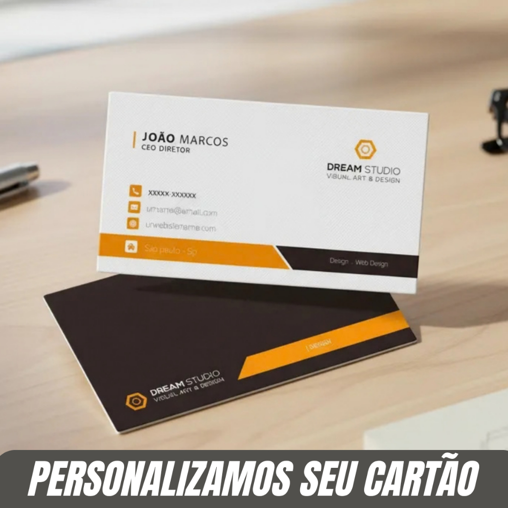Cartão De Visita Impressão Frente E Verso Couchê 300g 1000 Un Personalizado
