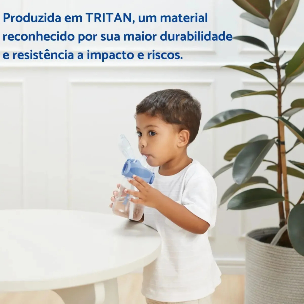 Garrafinha Infantil Tritan Buba 300ml Antivazamento Canudo De Silicone Resistente Escolar Garrafa Bebê — imagem 2 de 2