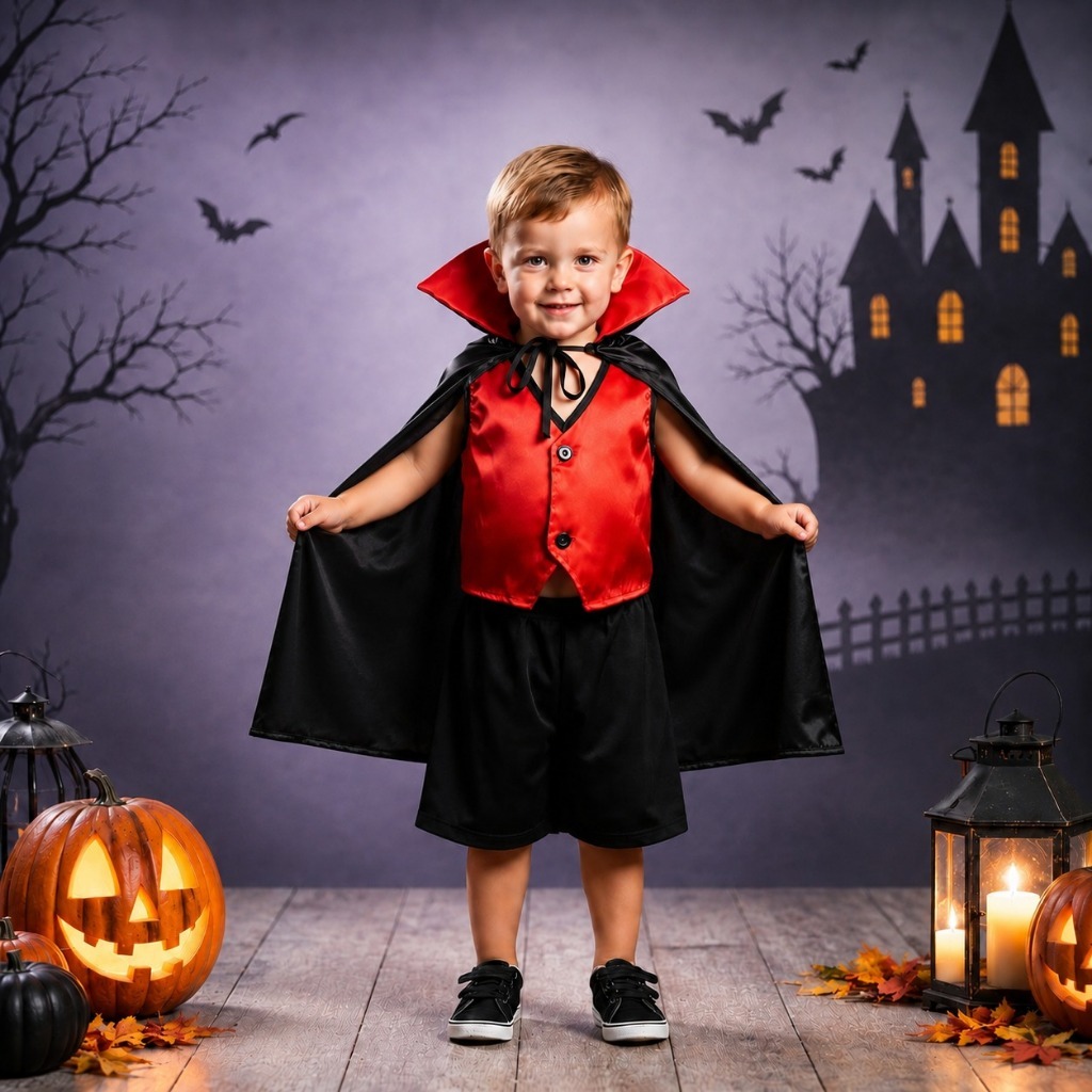 Fantasia Vampiro Mirim Drácula Infantil Festa Carnaval Luxo