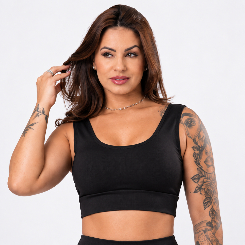 Top Feminino Fitness Academia Treino Suplex Esportivo